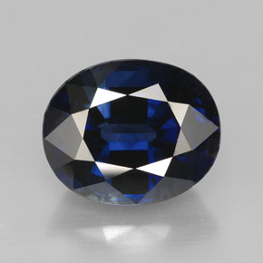 5.09 ct Blue Sapphire Gemstone, Sapphire Gem in Oval Facet Shape for Sale.