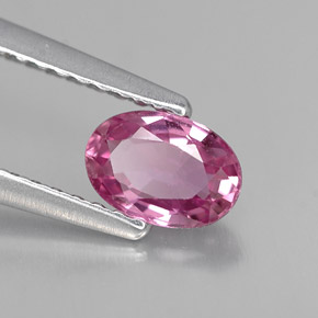 0.68 ct Pink Sapphire Stone, Natural Sapphire in Oval Facet Shape for Sale