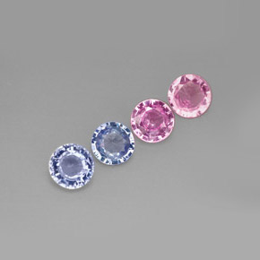 1.88 ct Multicolor Sapphire Stone, Natural Sapphire in Round Facet Shape for Sale