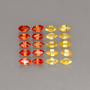 2.43 ct Orange Sapphire Gemstone, Sapphire Gem in Marquise Facet Shape for Sale.