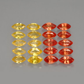 2.53 ct Orange Sapphire Gemstone, Sapphire Gem in Marquise Facet Shape for Sale.