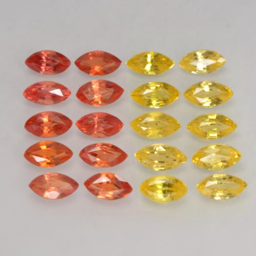 Multicolor Zafiro Gema - 0.1ct Forma marquesa (ID: 242647)