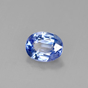 0.88 ct Blue Sapphire Stone, Natural Sapphire in Oval Facet Shape for Sale