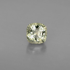 0.58 ct Green Sapphire Stone, Natural Sapphire in Cushion-Cut Shape for Sale