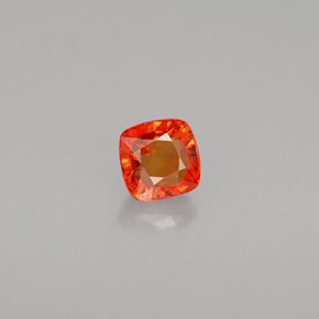 0.55 ct Orange Sapphire Gemstone, Sapphire Gem in Cushion-Cut Shape for Sale.