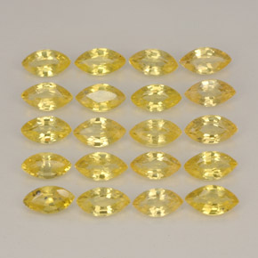 2.46 ct Yellow Sapphire Gemstone, Sapphire Gem in Marquise Facet Shape for Sale.