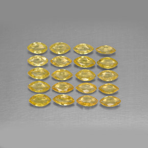 Tuscany Yellow Sapphire Gem - 0.1ct Marquise Facet (ID: 243185)