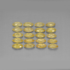 Sapphire Gemstones in 4.2 x 2.3 mm Size for Sale, Sapphire Stones in Tuscany Yellow Color