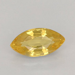 1.01 ct Yellow Sapphire Gemstone, Sapphire Gem in Marquise Facet Shape for Sale.