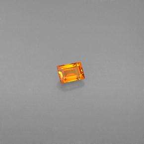 0.25 ct Orange Sapphire Stone, Natural Sapphire in Baguette Facet Shape for Sale