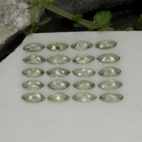 Sapphire Gemstones in 4.6 x 2.5 mm Size for Sale, Sapphire Stones in Earthy Green      Color