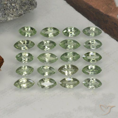 Forest Green Saphir Edelstein - 0.2ct Marquiseschliff (ID: 244501)