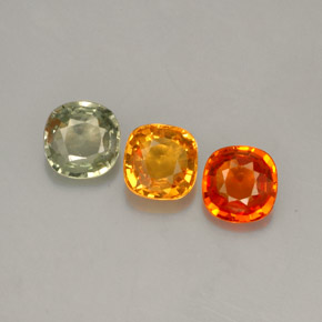 1.15 ct Multicolor Sapphire Stone, Natural Sapphire in Cushion-Cut Shape for Sale
