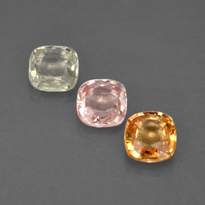 1.10 ct Multicolor Sapphire Gemstone, Sapphire Gem in Cushion-Cut Shape for Sale.