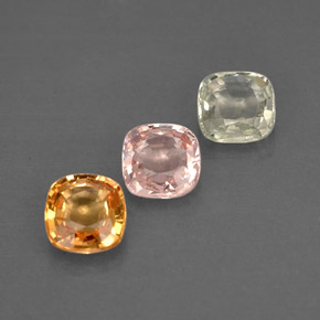 1.10 ct Multicolor Sapphire Stone, Natural Sapphire in Cushion-Cut Shape for Sale