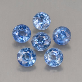 1.25 ct Blue Sapphire Gemstone, Sapphire Gem in Round Facet Shape for Sale.