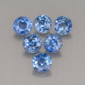 1.25 ct Blue Sapphire Stone, Natural Sapphire in Round Facet Shape for Sale