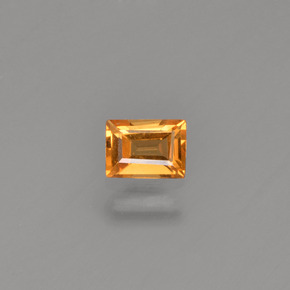 0.24 ct Orange Sapphire Gemstone, Sapphire Gem in Baguette Facet Shape for Sale.