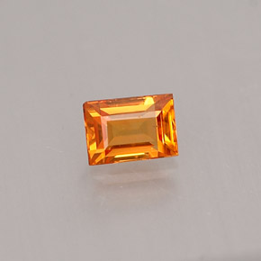 0.27 ct Orange Sapphire Gemstone, Sapphire Gem in Baguette Facet Shape for Sale.