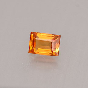 0.27 ct Orange Sapphire Stone, Natural Sapphire in Baguette Facet Shape for Sale