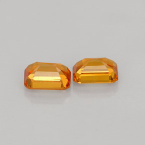 Sapphire Gemstone in 4.2 x 3.2 mm Size for Sale, Sapphire Stone in Yellow Orange Color