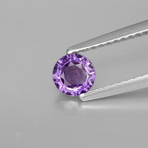 0.47 ct Violet Sapphire Gemstone, Sapphire Gem in Round Facet Shape for Sale.