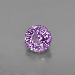 0.48 ct Pink Sapphire Stone, Natural Sapphire in Round Facet Shape for Sale