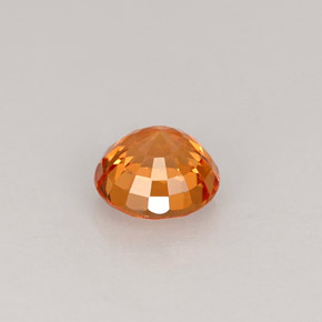Sapphire Gemstone in 4.7 mm Size for Sale, Sapphire Stone in Mandarin Orange Color