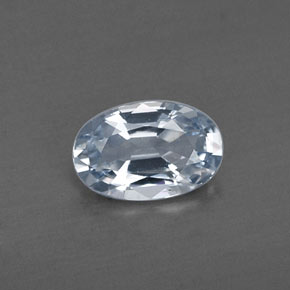 0.52 ct Gray Sapphire Gemstone, Sapphire Gem in Oval Facet Shape for Sale.