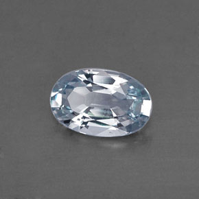 0.52 ct Gray Sapphire Stone, Natural Sapphire in Oval Facet Shape for Sale