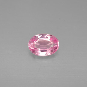 0.58 ct Pink Sapphire Gemstone, Sapphire Gem in Oval Facet Shape for Sale.