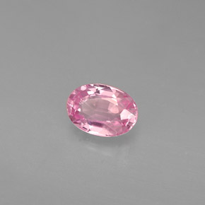0.58 ct Pink Sapphire Stone, Natural Sapphire in Oval Facet Shape for Sale