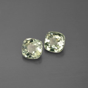 0.91 ct Green Sapphire Stone, Natural Sapphire in Cushion-Cut Shape for Sale