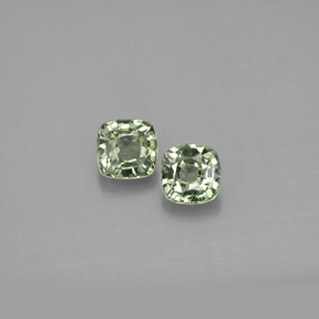 0.98 ct Green Sapphire Gemstone, Sapphire Gem in Cushion-Cut Shape for Sale.