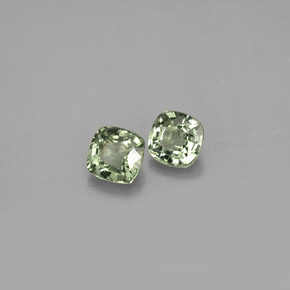 0.98 ct Green Sapphire Stone, Natural Sapphire in Cushion-Cut Shape for Sale