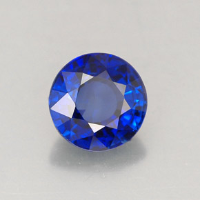 1.11 ct Blue Sapphire Stone, Natural Sapphire in Round Facet Shape for Sale
