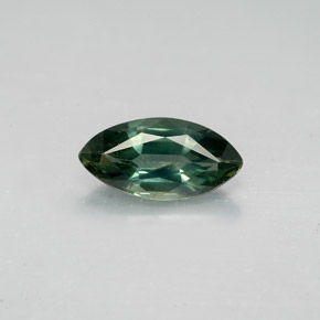 1.40 ct Green Sapphire Gemstone, Sapphire Gem in Marquise Facet Shape for Sale.
