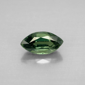 1.40 ct Green Sapphire Gemstone, Sapphire Gem in Marquise Facet Shape for Sale.
