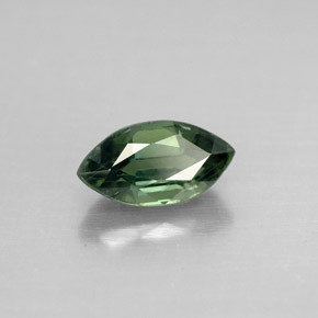 1.40 ct Green Sapphire Stone, Natural Sapphire in Marquise Facet Shape for Sale