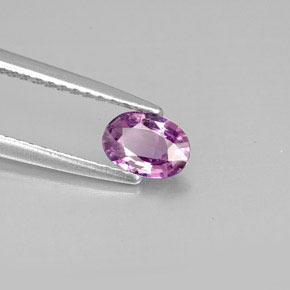 0.50 ct Violet Sapphire Stone, Natural Sapphire in Oval Facet Shape for Sale