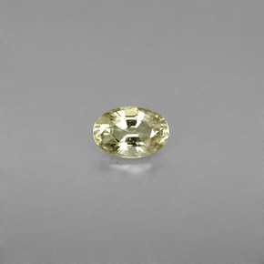 0.61 ct Yellow Sapphire Gemstone, Sapphire Gem in Oval Facet Shape for Sale.