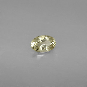 0.61 ct Yellow Sapphire Stone, Natural Sapphire in Oval Facet Shape for Sale