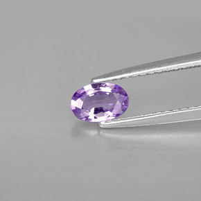 0.47 ct Violet Sapphire Gemstone, Sapphire Gem in Oval Facet Shape for Sale.