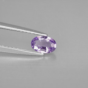 0.47 ct Violet Sapphire Stone, Natural Sapphire in Oval Facet Shape for Sale
