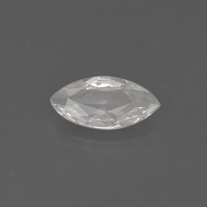 0.54 ct White Sapphire Gemstone, Sapphire Gem in Marquise Facet Shape for Sale.