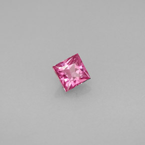 0.46 ct Pink Sapphire Stone, Natural Sapphire in Princess-Cut Shape for Sale