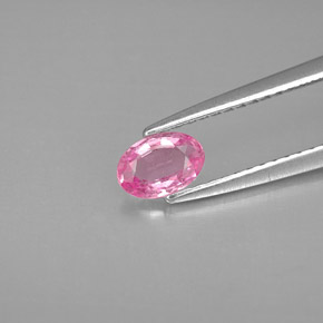 0.44 ct Pink Sapphire Gemstone, Sapphire Gem in Oval Facet Shape for Sale.