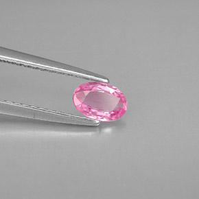 0.44 ct Pink Sapphire Stone, Natural Sapphire in Oval Facet Shape for Sale