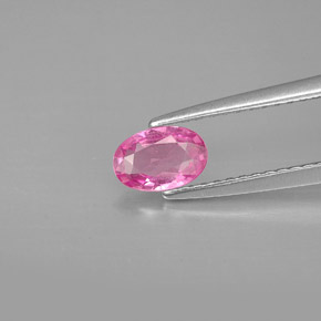 0.51 ct Pink Sapphire Gemstone, Sapphire Gem in Oval Facet Shape for Sale.