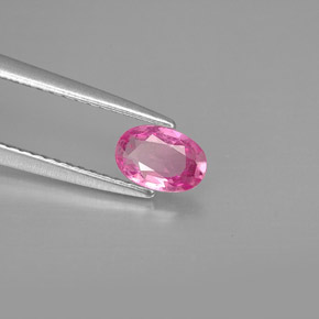 0.51 ct Pink Sapphire Stone, Natural Sapphire in Oval Facet Shape for Sale